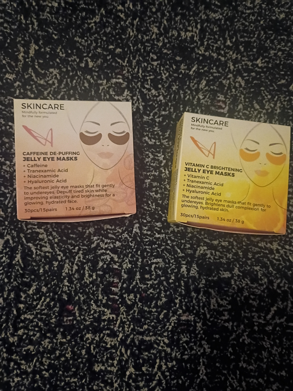 Caffeine De-Puffing Jelly Eye Masks - Pink